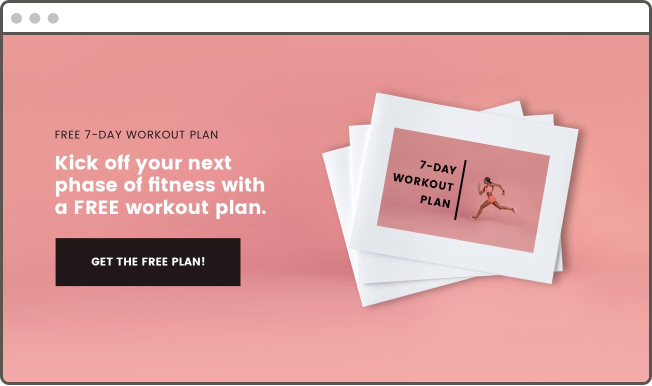 fitness freebie opt-in page