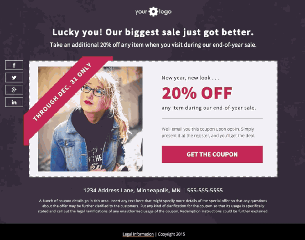 Free Coupon Lead Magnet Example