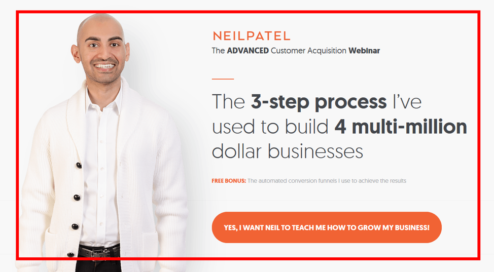 Neil Patel Expertise Lead Magnet Example