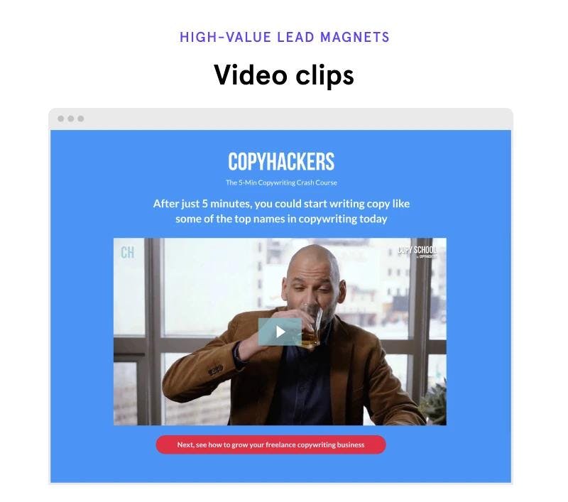 Video lead magnet example
