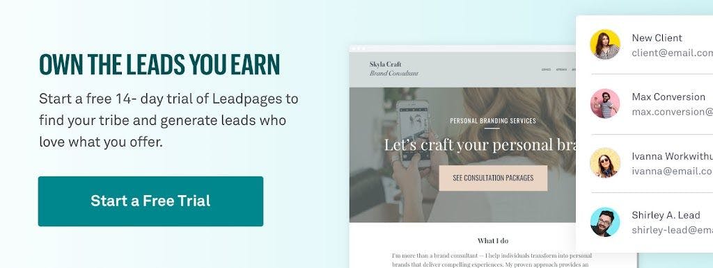 Start a Leadpages Free Trial