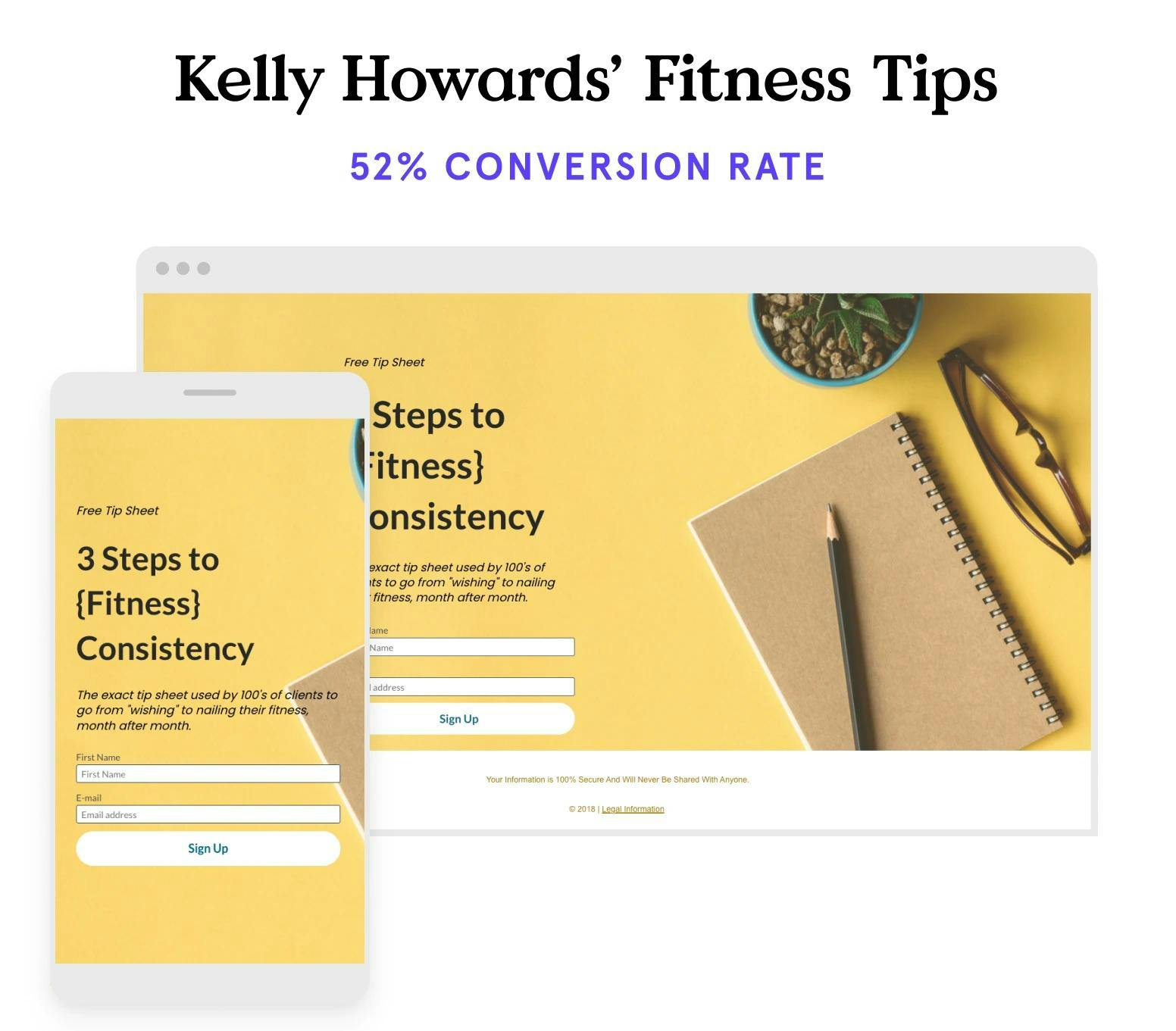Fitness Tips Landing Page