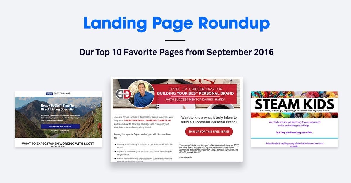 The 10 Best Landing Pages We Found in September 2016
