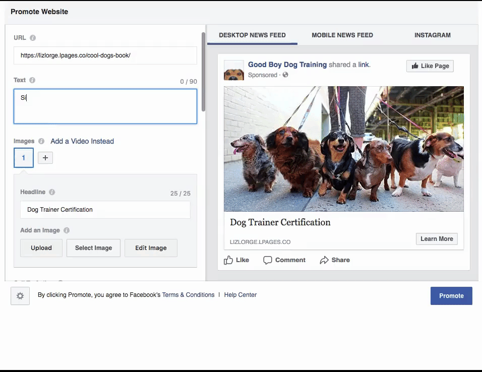 facebook ad edit