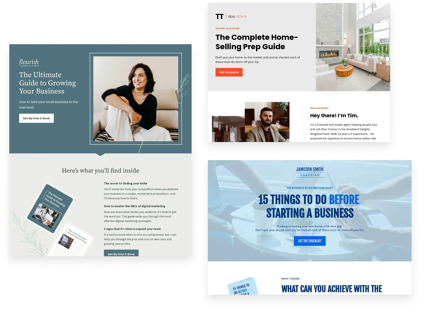lead capture landing page templates for email list growth