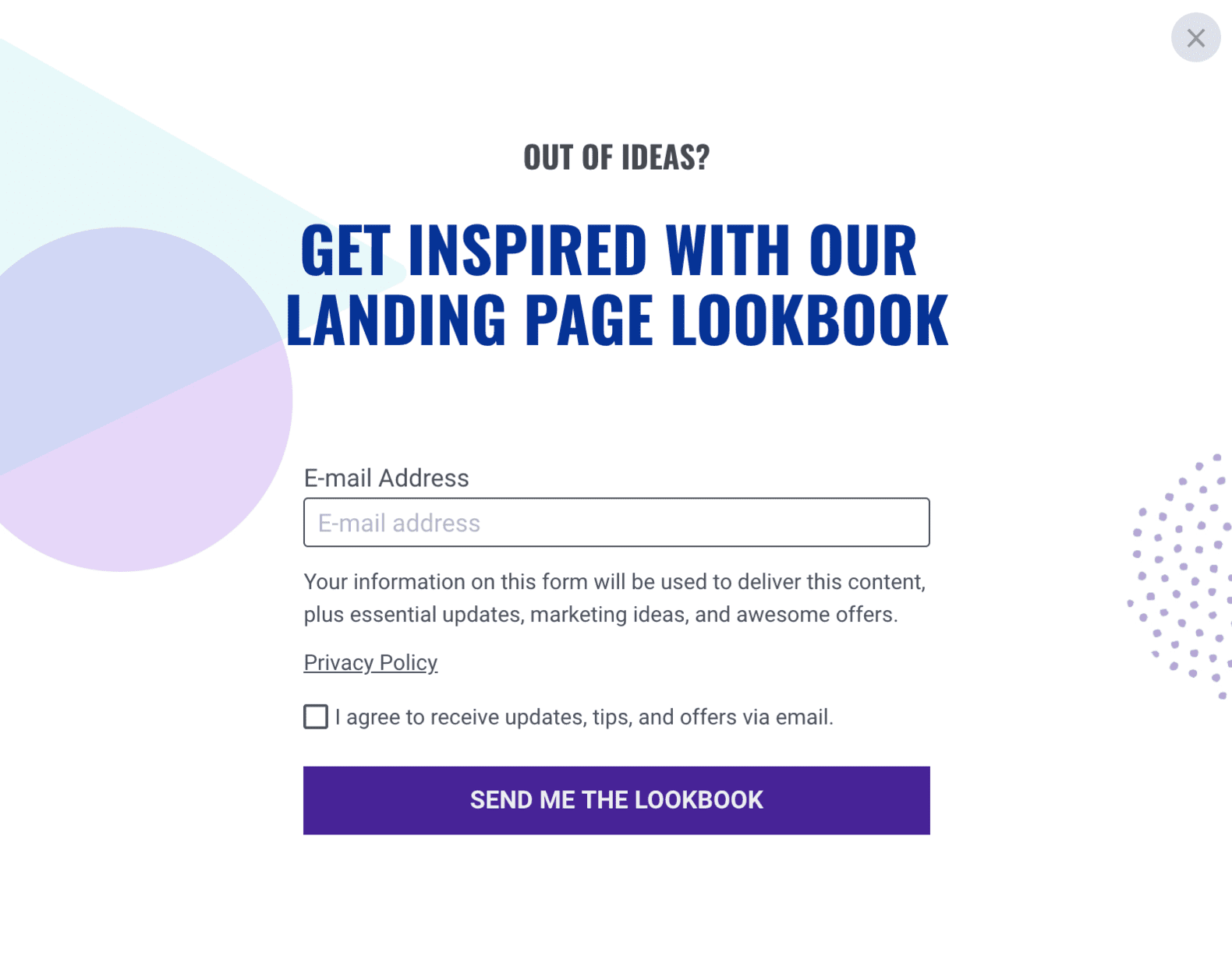 Leadbox example Leadpages Popup