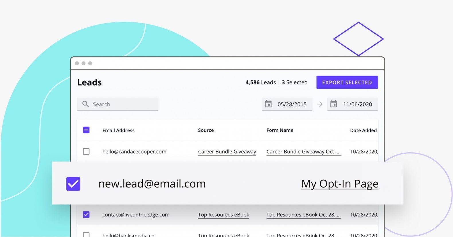 Leadpages Lead Library in action
