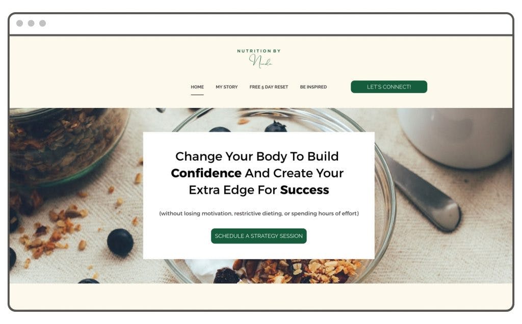Nutrition Wellness Website Builder Leadpages