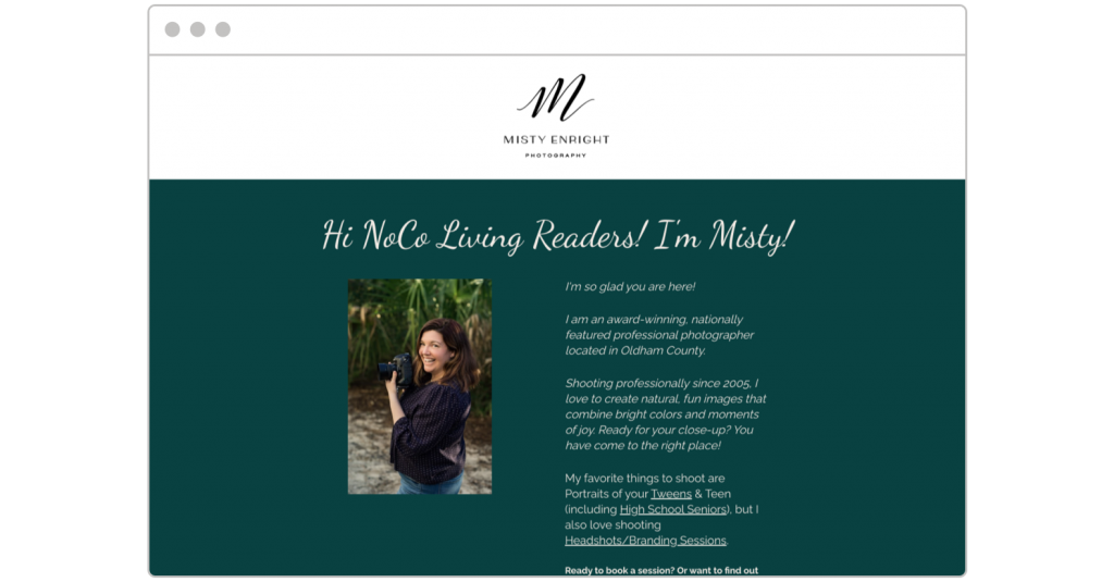 free consultation Misty Enright landing page
