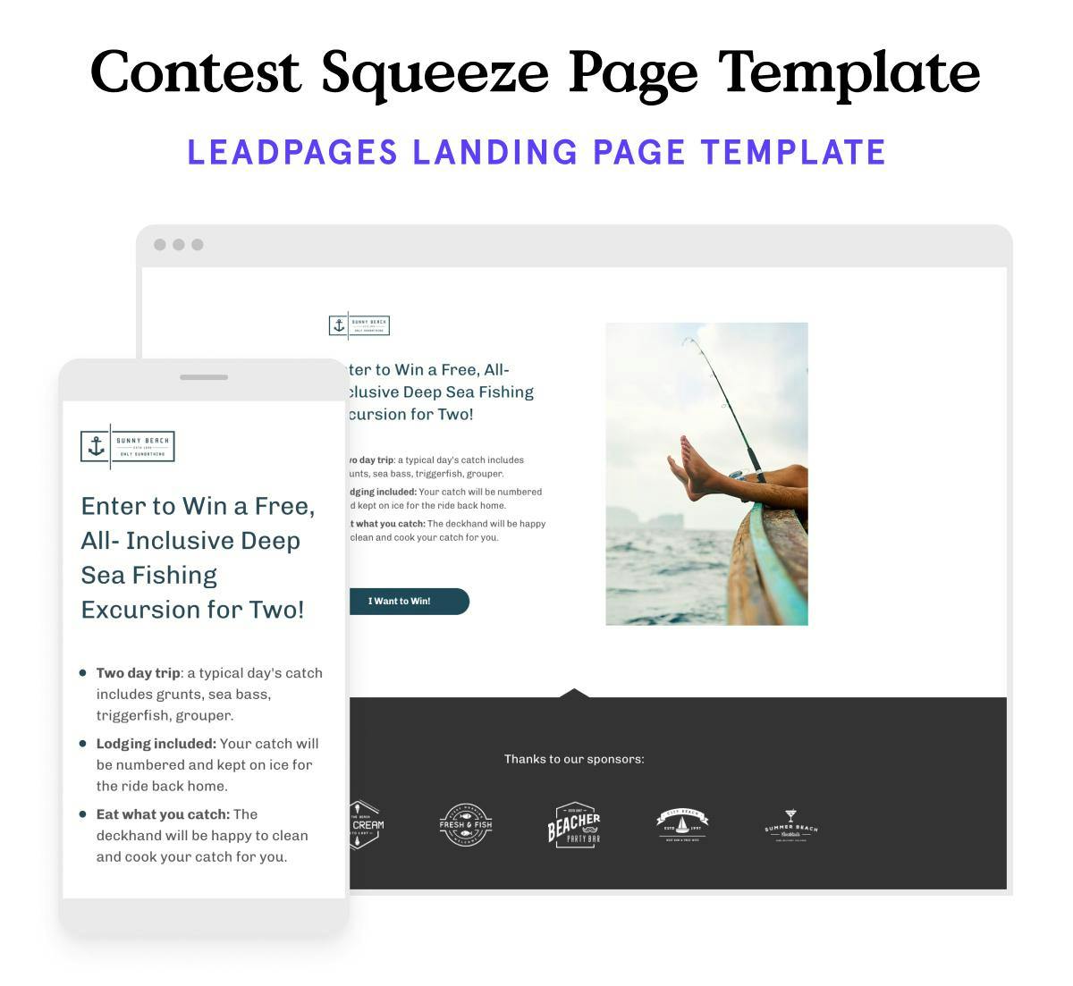 Contest squeeze page template
