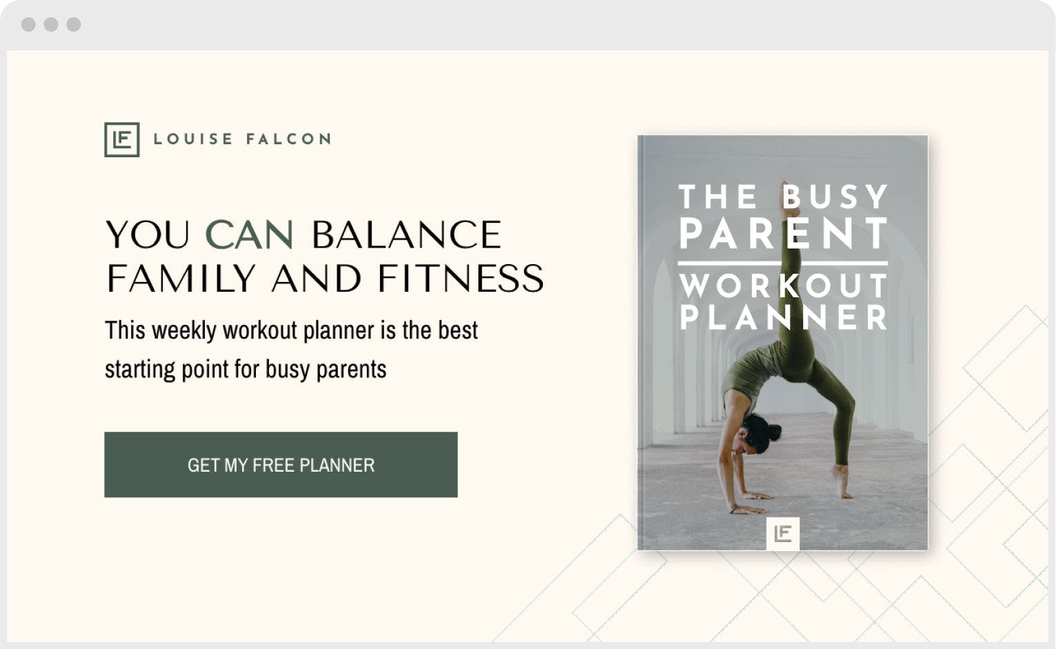 Personal trainer landing page template