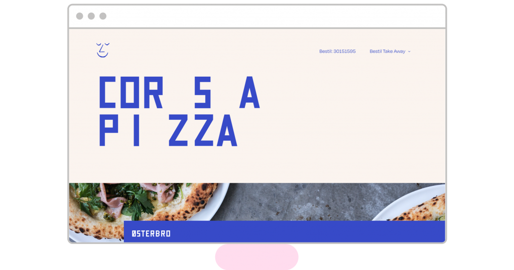 homepage design Corsa Pizza