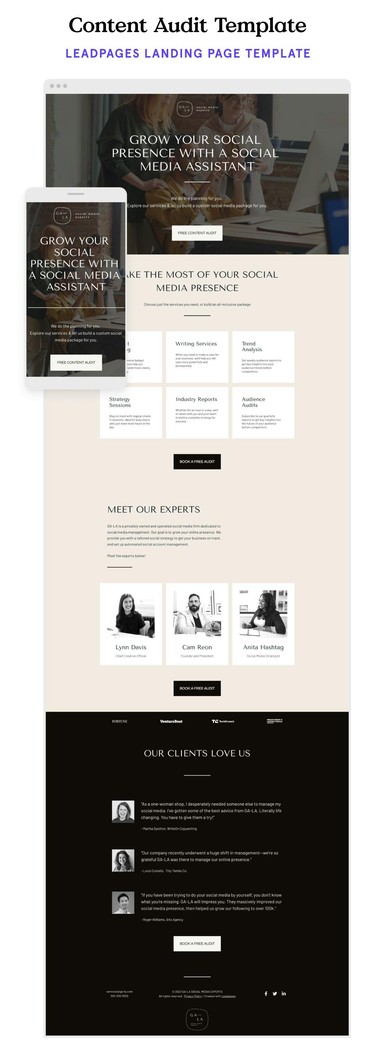 Free Trial Landing Page Template Life Coach