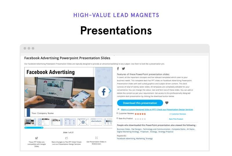 Presentation lead magnet example