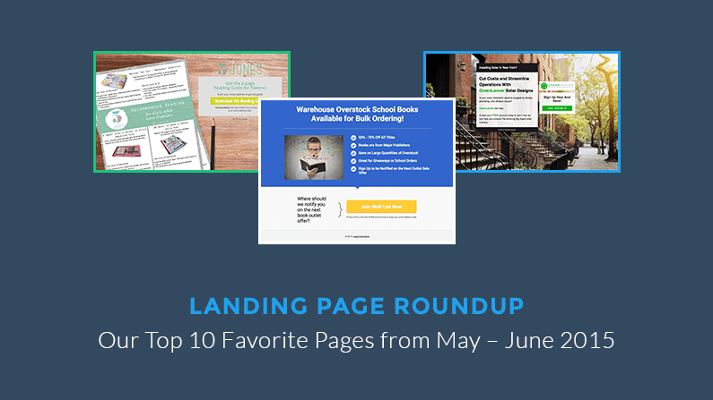 The Best Landing Pages We Saw in May & June 2015