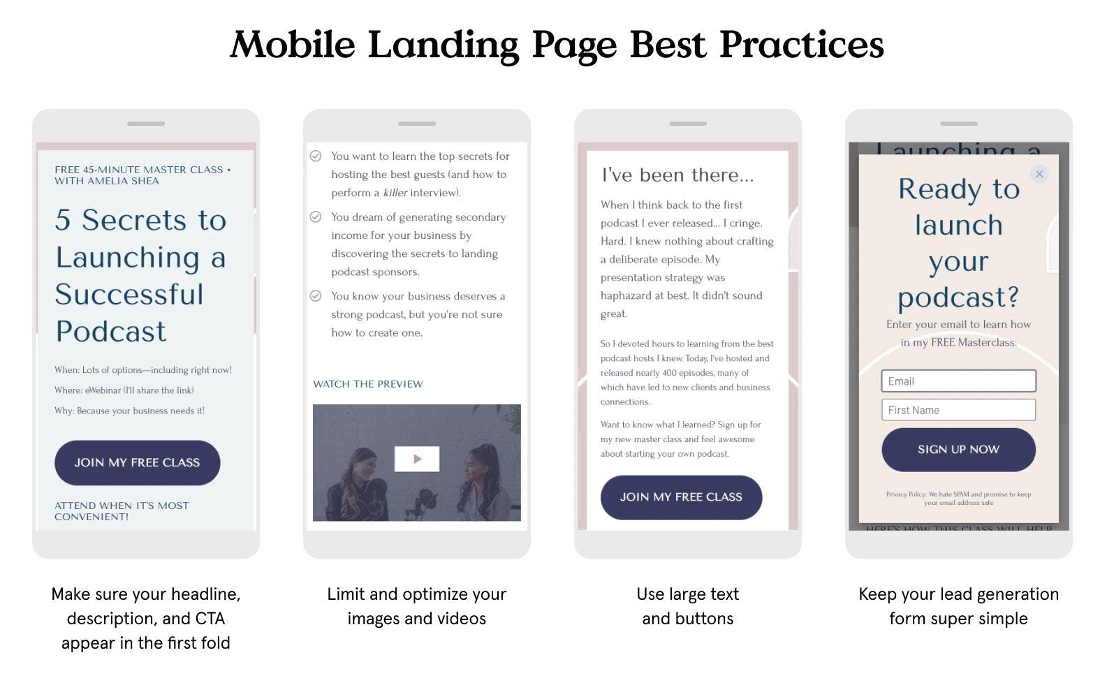 Mobile landing page best practices