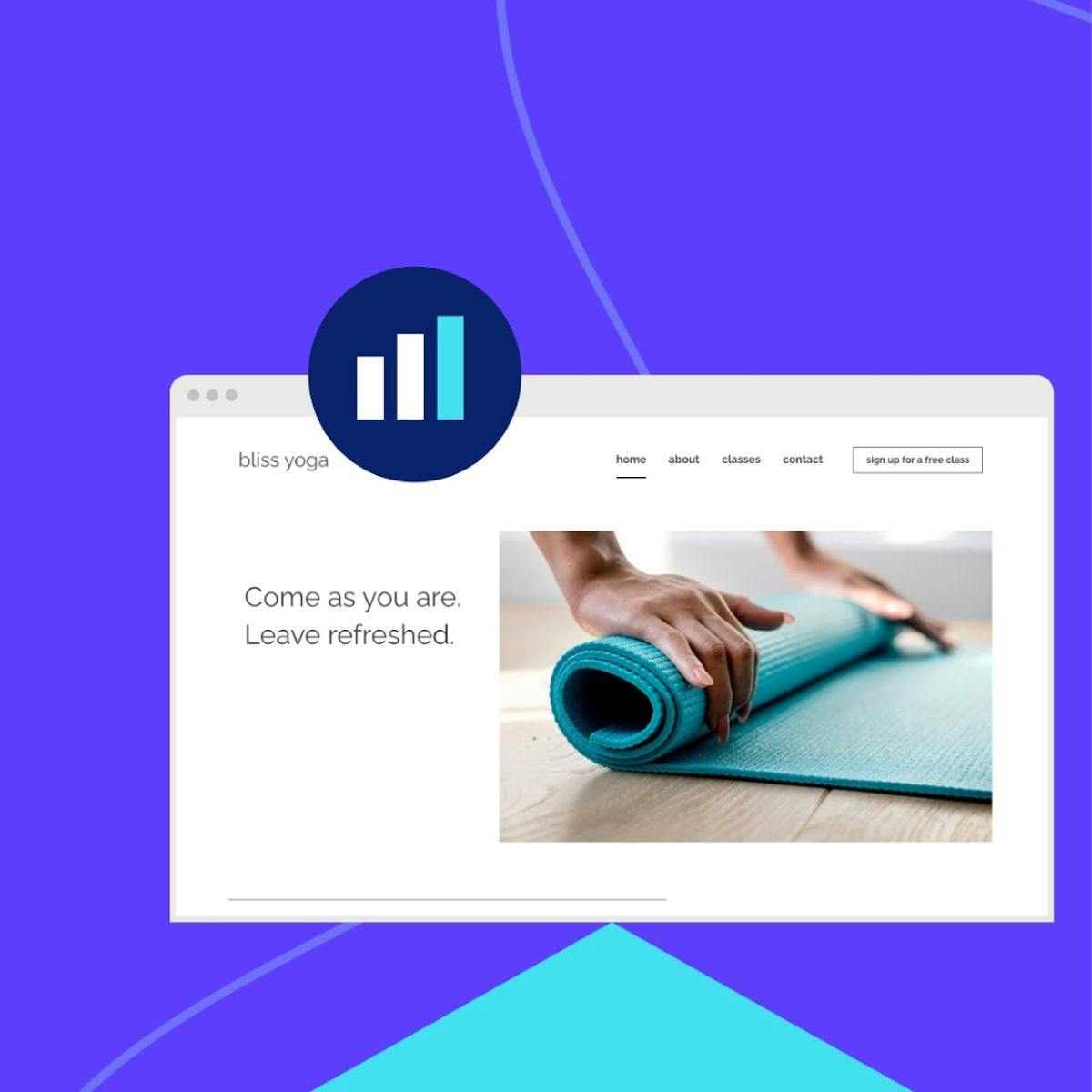 leadpages website with growth chart
