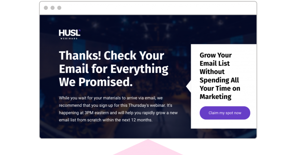 Webinar landing pages Leadpages template