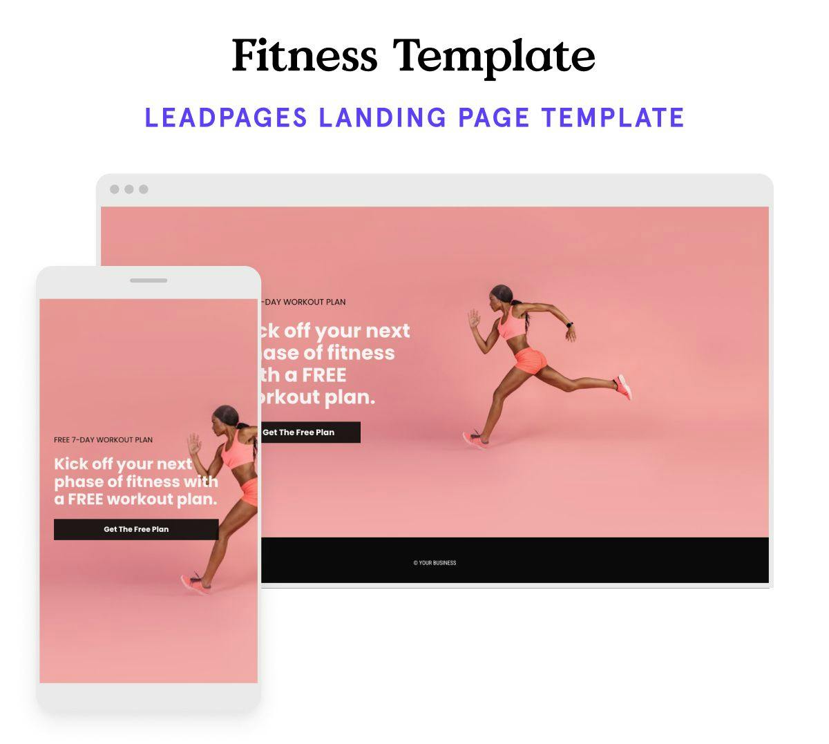 Fitness free trial landing page template