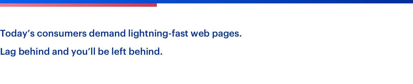 lightning fast web pages