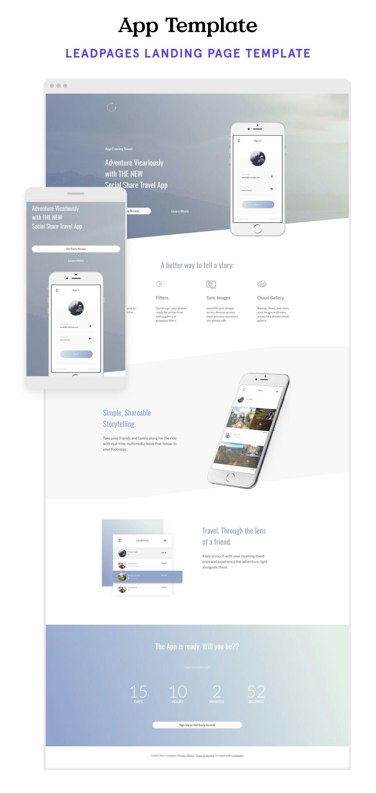 Free Trial Landing Page Template App