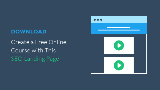 Give away a free online course with this free course seo squeeze page template
