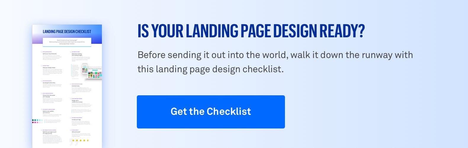 Get the Landing Page Design Checklist