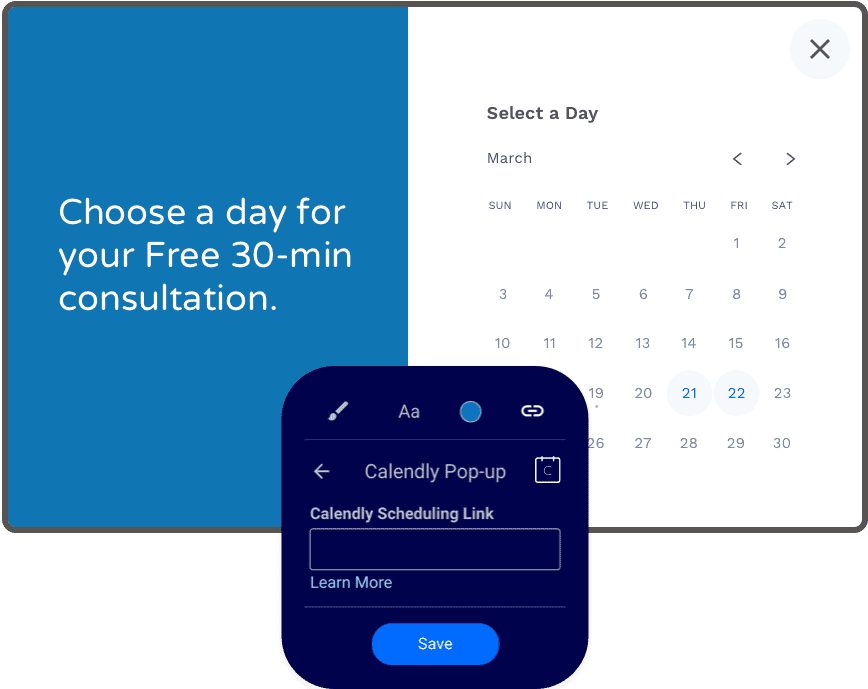 use leadpages calendly scheduling 