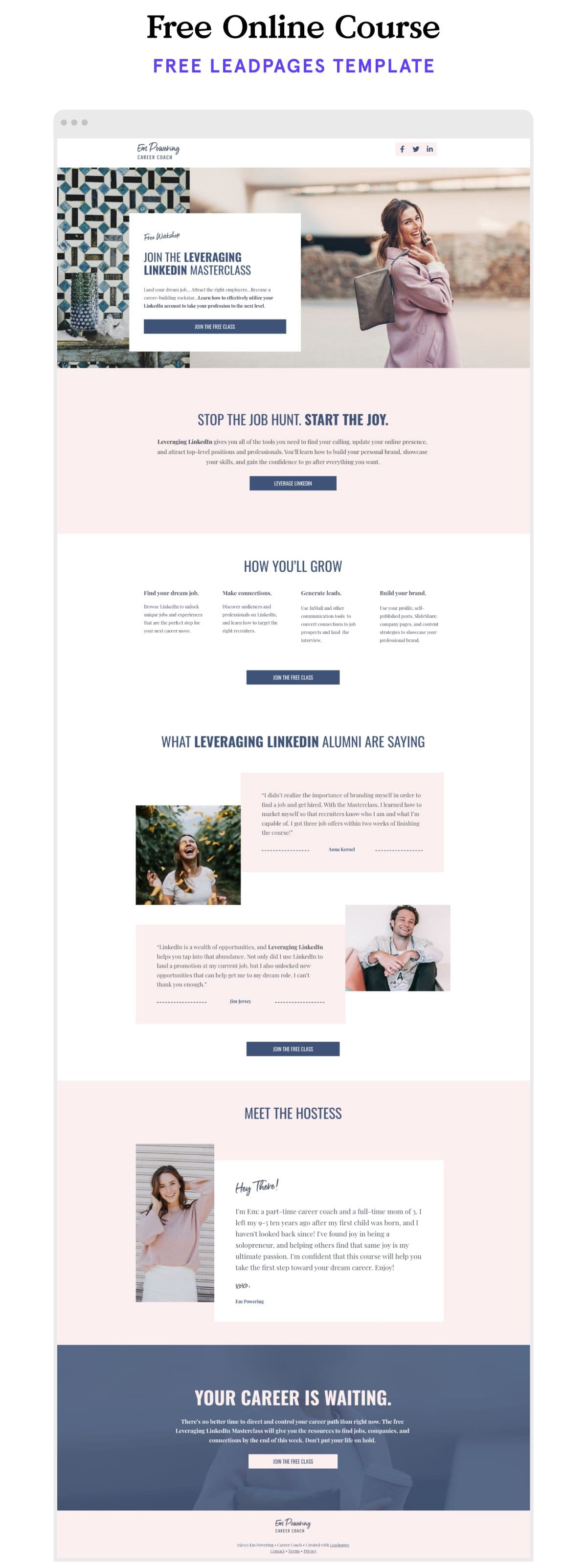 Course Landing Page Examples with 21 - 61% Conversion Rates