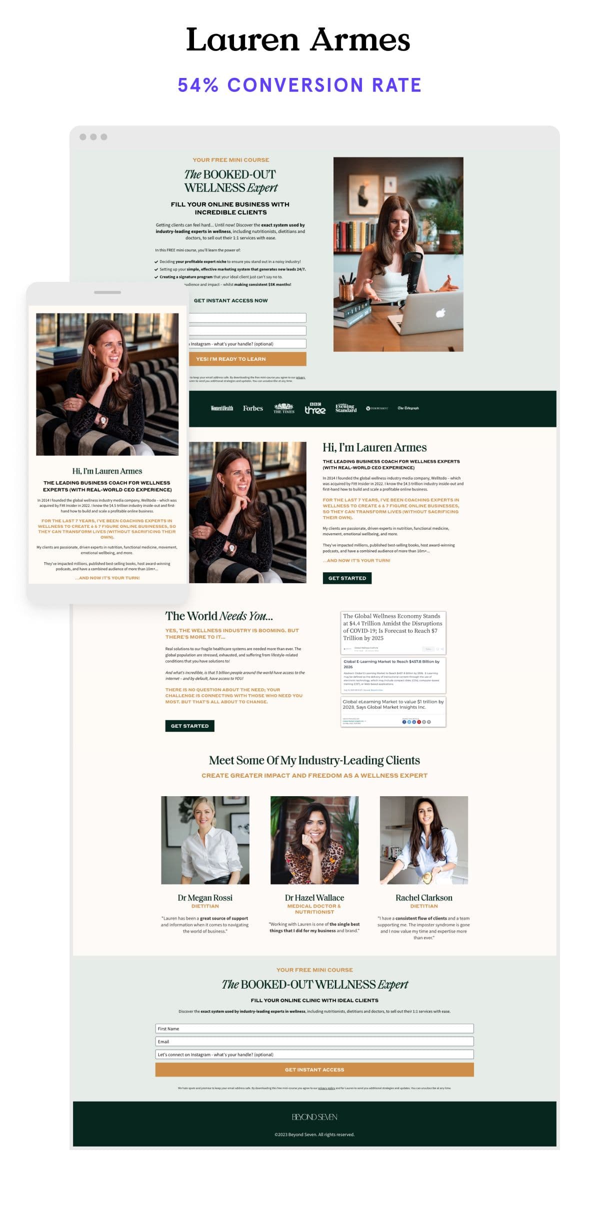 Course Landing Page Examples with 21 - 61% Conversion Rates