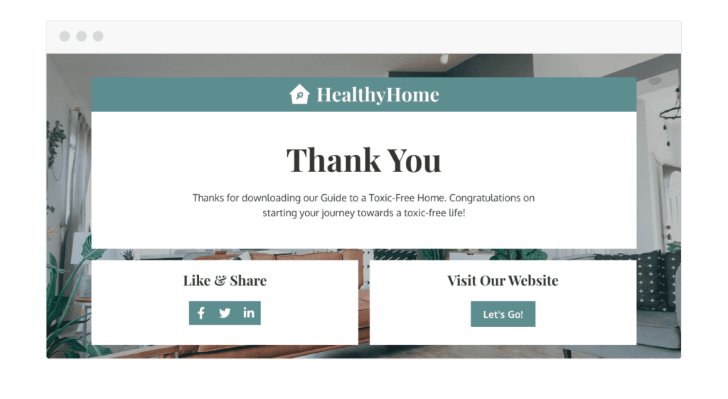 A closer look at Webflow Thank You Page Design For Landing Page