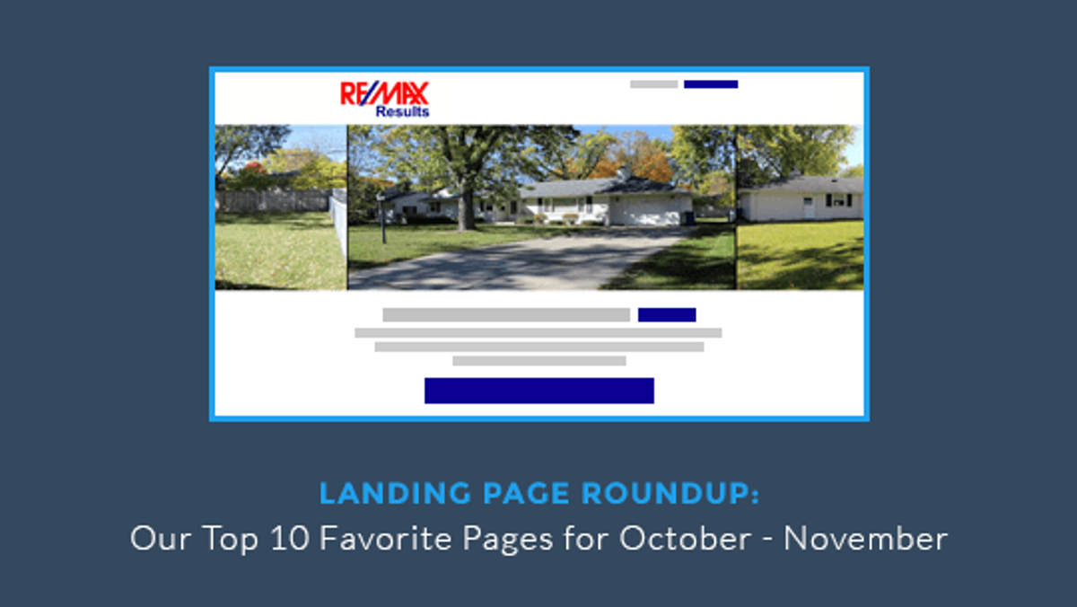 Landing Page Roundup: Our Top 10 Pages for October - November